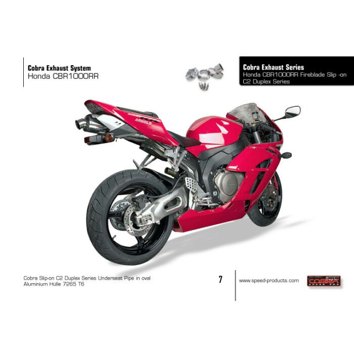 SPEEDPRO COBRA C5 Slip-on Underseat mit EG-ABE Honda CBR...