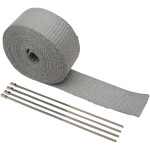 Exhaust Pipe Wrap Kit Silver 25 mm x 15 m (1" x 50)...