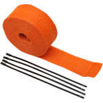 Exhaust Pipe Wrap Kit Orange 51 mm x 7,6 m (2" x 25)...