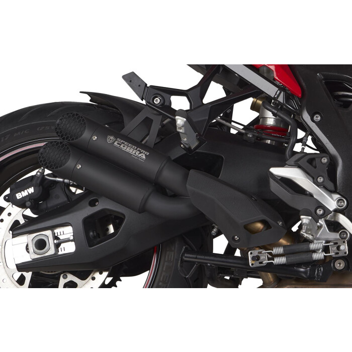 SPEEDPRO COBRA Ultraforce Ultrashort Matt Black Series Slip-on BMW S 1000 XR -2019